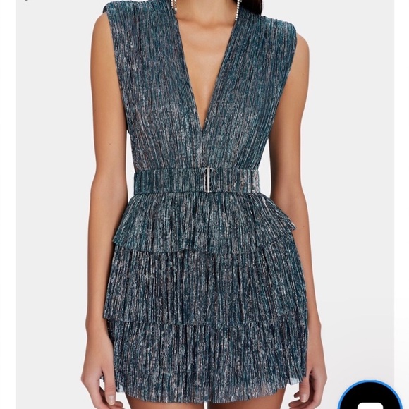 Sabina Musayev Teal Mini Dress - Picture 2 of 4